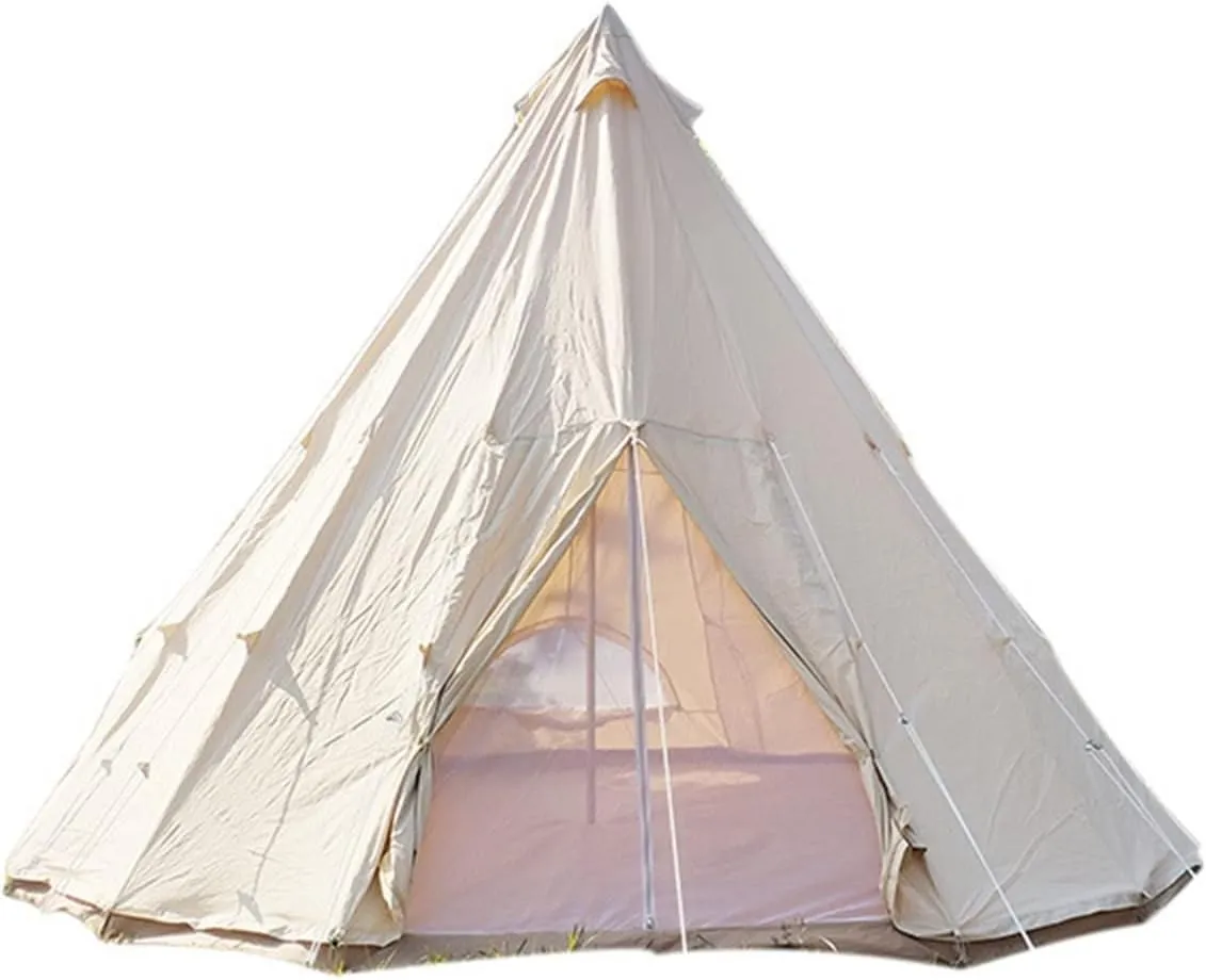 Canvas Indian Tent Yurt Tents 3-8 Persons Bell Tents Outdoors Large Waterproof Glamping Bell Tents for Family Camping Hunting Christmas Party Shelter (Size : 100 * 29 * 29cm) ()
