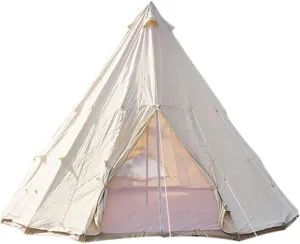 Canvas Indian Tent Yurt Tents 3-8 Persons Bell Tents Outdoors Large Waterproof Glamping Bell Tents for Family Camping Hunting Christmas Party Shelter (Size : 100 * 29 * 29cm) ()