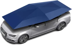 Car Tent for All Season, Portable Collapsible Car Umbrella Cover with Anti-UV, Water-Proof, Proof Wind, Snow, Falling Objects, Expand Manually