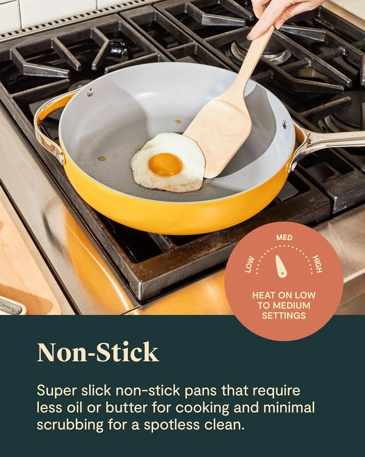 Caraway Nonstick Ceramic Cookware Set (12 Piece) Pots, Pans, Lids and Kitchen Storage - Oven Safe & Compatible with All Stovetops - Perracotta