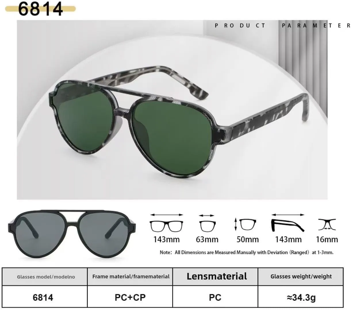 Carbon Fiber Aviator Sunglasses with UV400 TAC Polarized Lenses | Anti-Slip Frame & Anti-Fog Tech for Driving