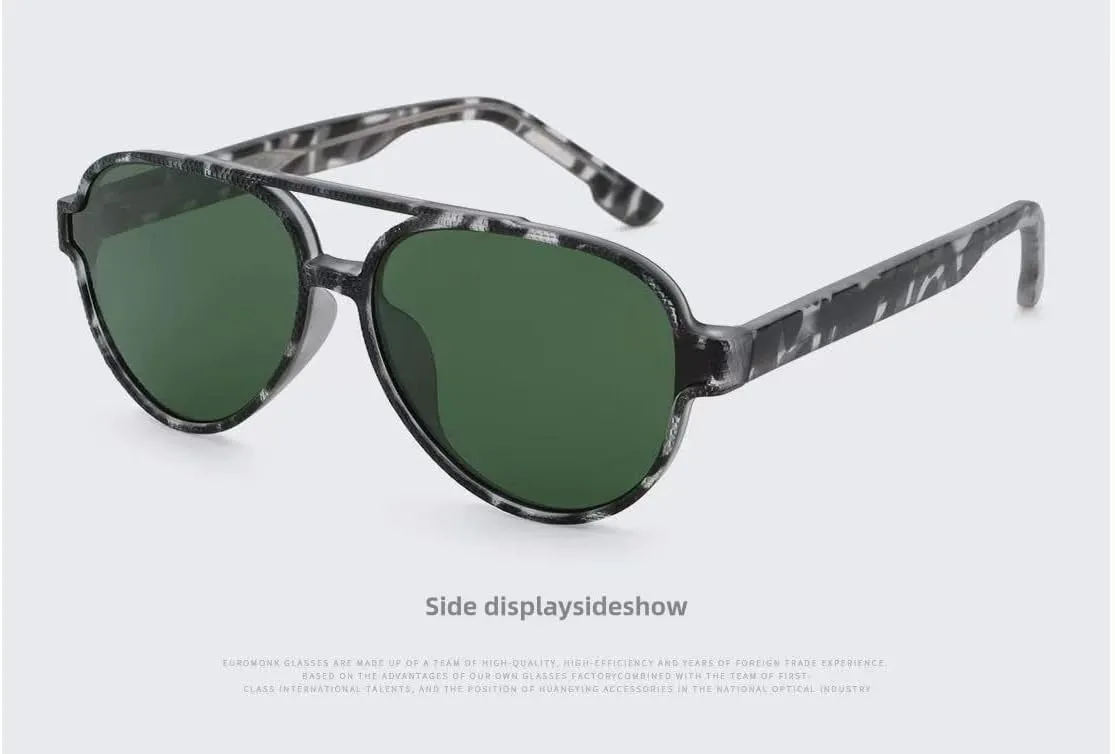 Carbon Fiber Aviator Sunglasses with UV400 TAC Polarized Lenses | Anti-Slip Frame & Anti-Fog Tech for Driving