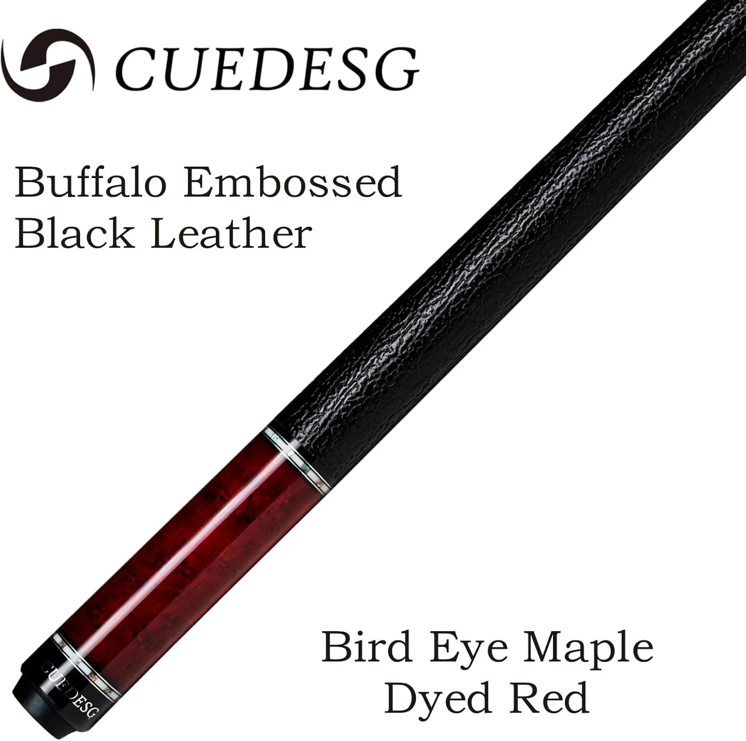 Carbon Fiber Pool Cue Stick 10.5mm/11.8mm/12.5mm,Low Deflection Pool Stick with Rare Wood Butt,Professional Cue Stick with Box Case