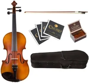 Cecilio CVA-500 Solidwood Ebony Fitted Viola, Size 12-Inch