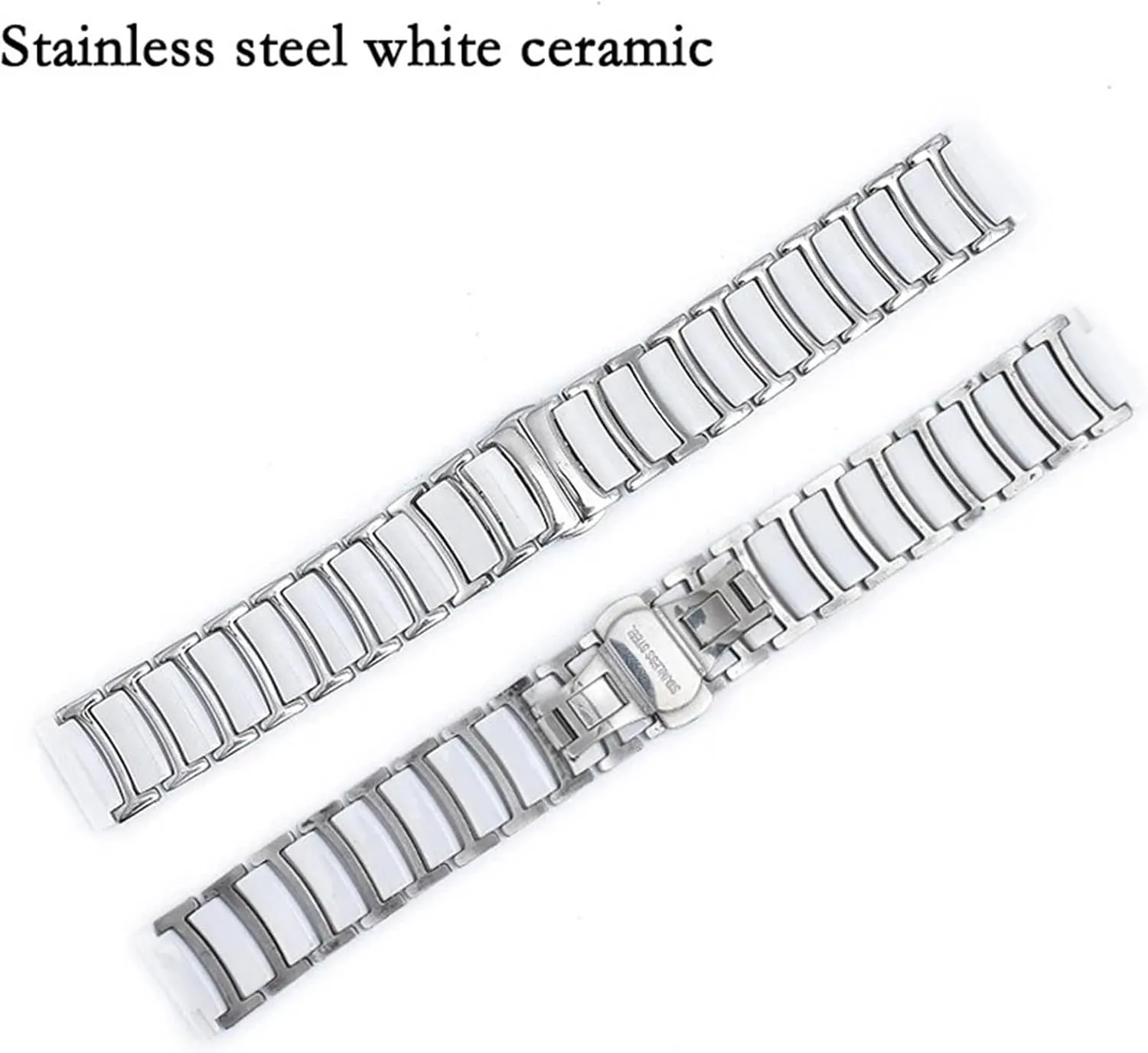 Ceramic Watch Strap 18mm 20mm 22mm Bracelet Quick Release Stainless Steel Watch Bands Universal Adjustable