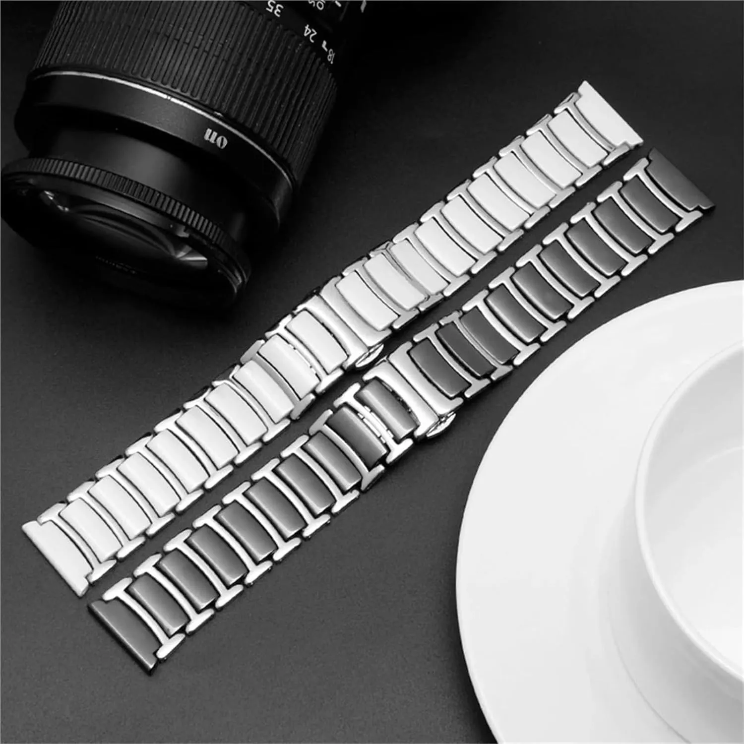 Ceramic Watch Strap 18mm 20mm 22mm Bracelet Quick Release Stainless Steel Watch Bands Universal Adjustable