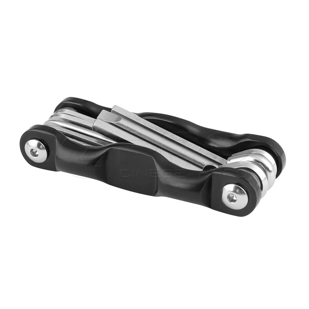CGPro Multi-purpose 8 in 1 Allen Wrench Hex Key Set Screwdriver Tool Kit Foldable Portable For Photographic Accessories Assembly
