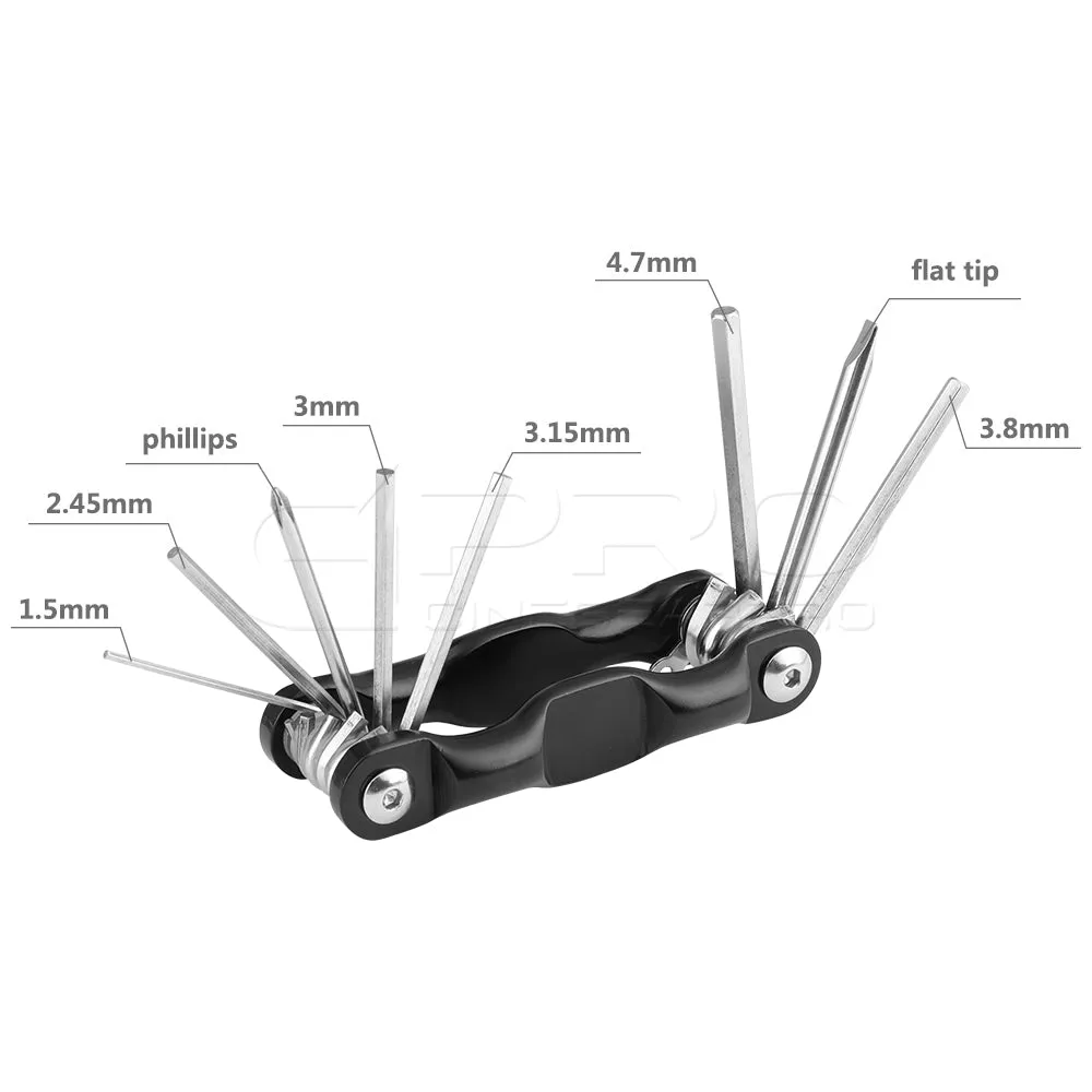 CGPro Multi-purpose 8 in 1 Allen Wrench Hex Key Set Screwdriver Tool Kit Foldable Portable For Photographic Accessories Assembly