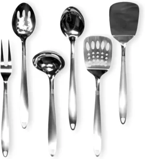 Chef Craft Select Kitchen Tool and Utensil Set, 6 Piece Set, Stainless Steel