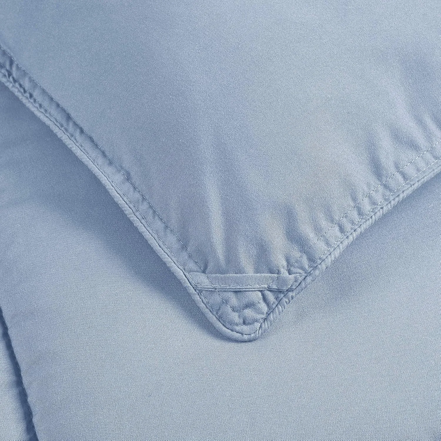 Chezmoi Collection 3-Piece Down Alternative Comforter Set - Lightweight All Seasons Luxurious Brushed Microfiber Comforter (Oversized King, Chambray Blue)