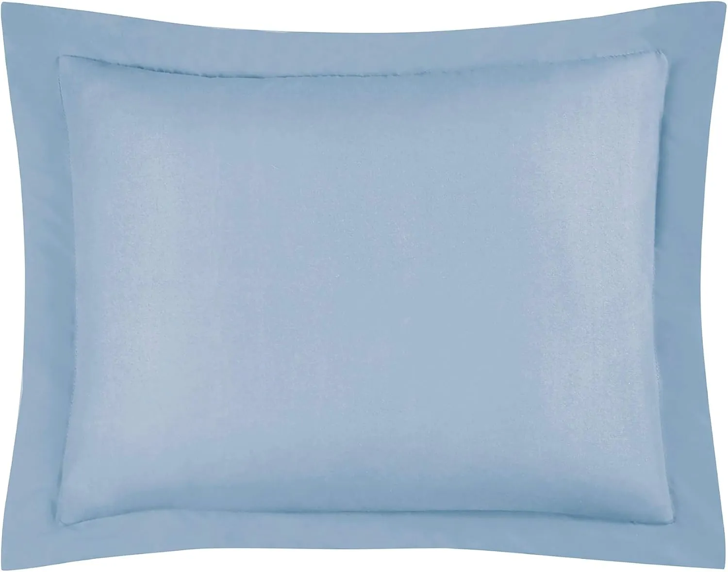 Chezmoi Collection 3-Piece Down Alternative Comforter Set - Lightweight All Seasons Luxurious Brushed Microfiber Comforter (Oversized King, Chambray Blue)