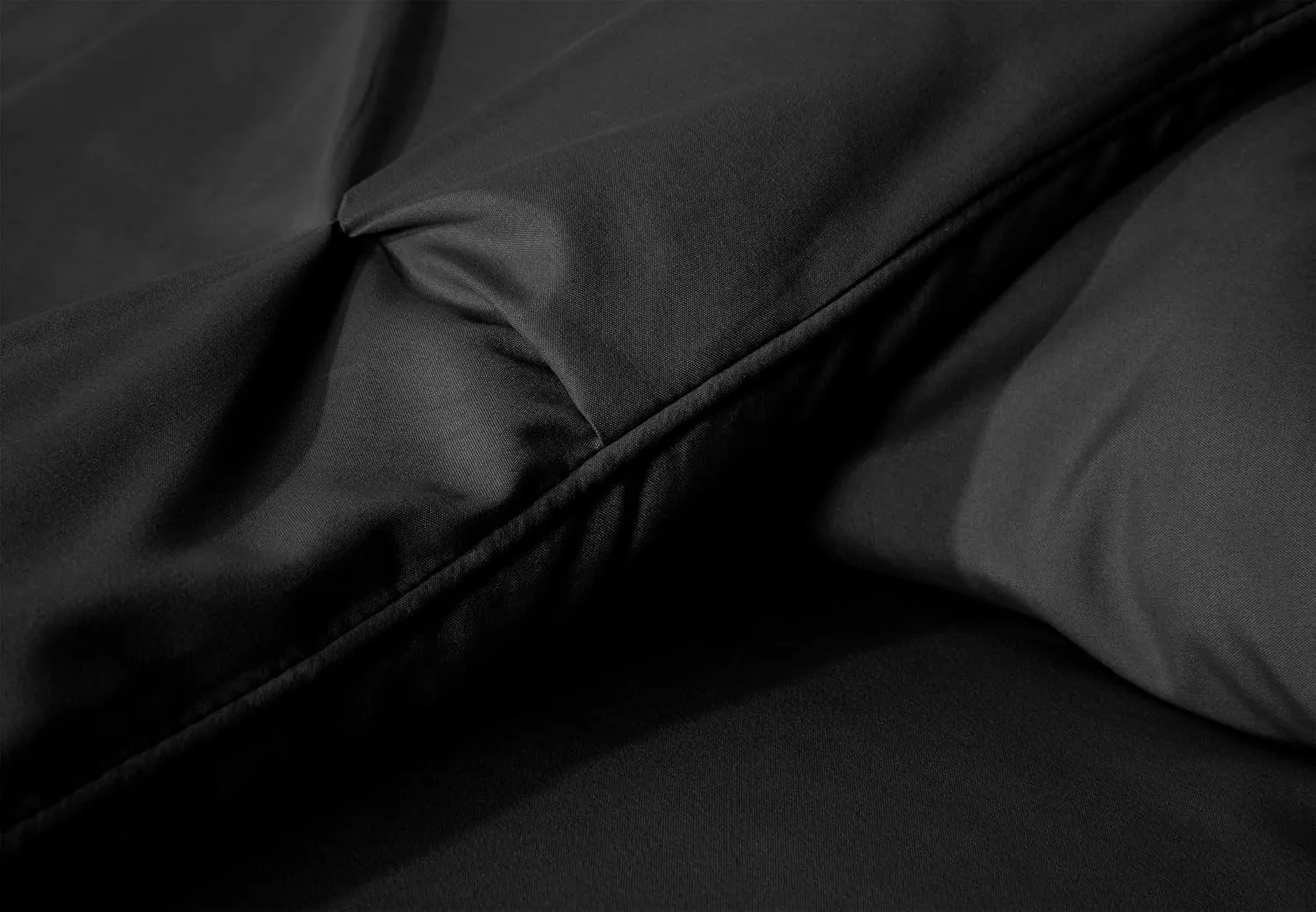 Chezmoi Collection Berlin Black Pinch Pleat Full Comforter Set, 3-Piece (Comforter and Pillow Shams) - Soft Pintuck, Lightweight All Season Microfiber