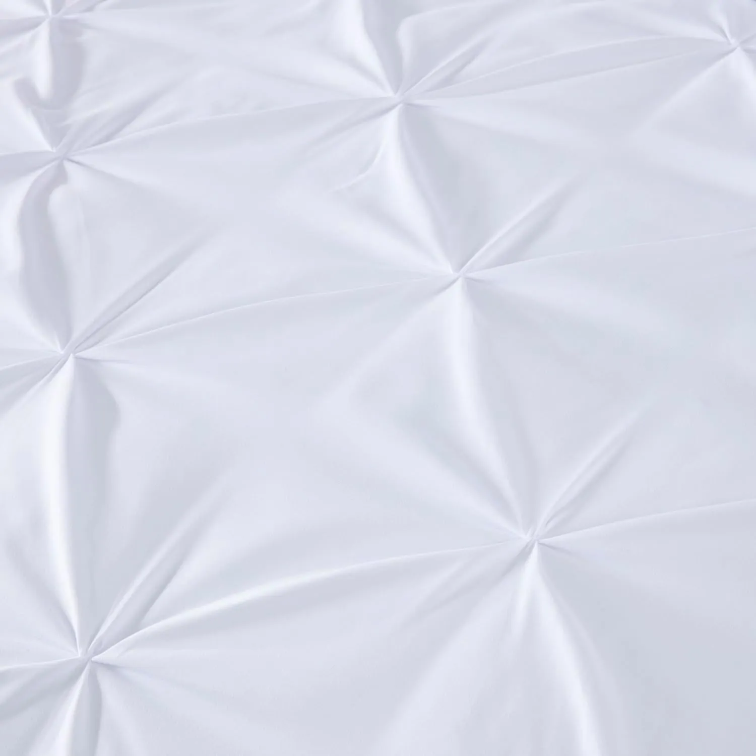 Chezmoi Collection Berlin White Pinch Pleat Full Comforter Set, 3-Piece (Comforter and Pillow Shams) - Soft Pintuck, Lightweight All Season Microfiber