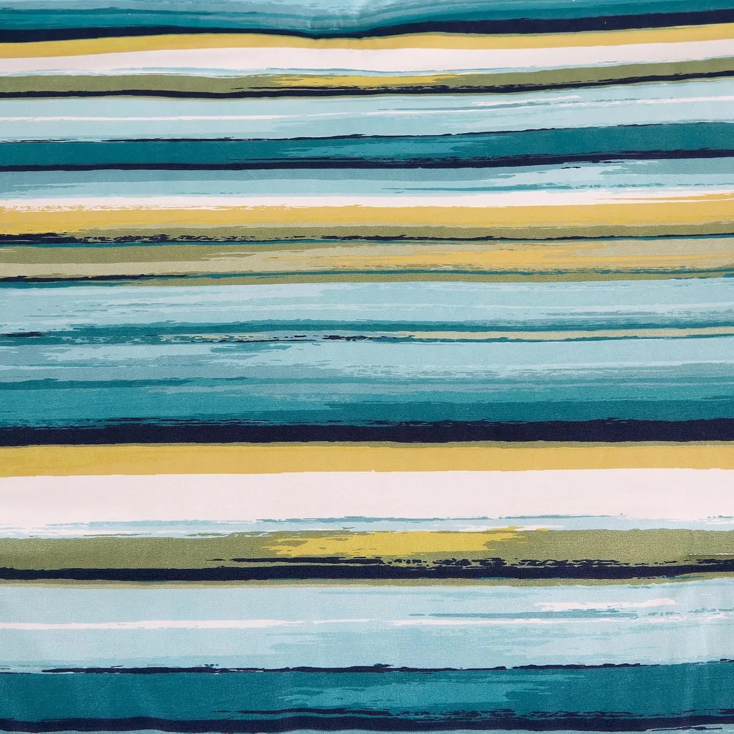 Chezmoi Collection Morgan 3-Piece Striped Comforter Set Queen Size - Green Blue White Striped Printed Microfiber Bedding Lightweight Breathable Blanket for All Season
