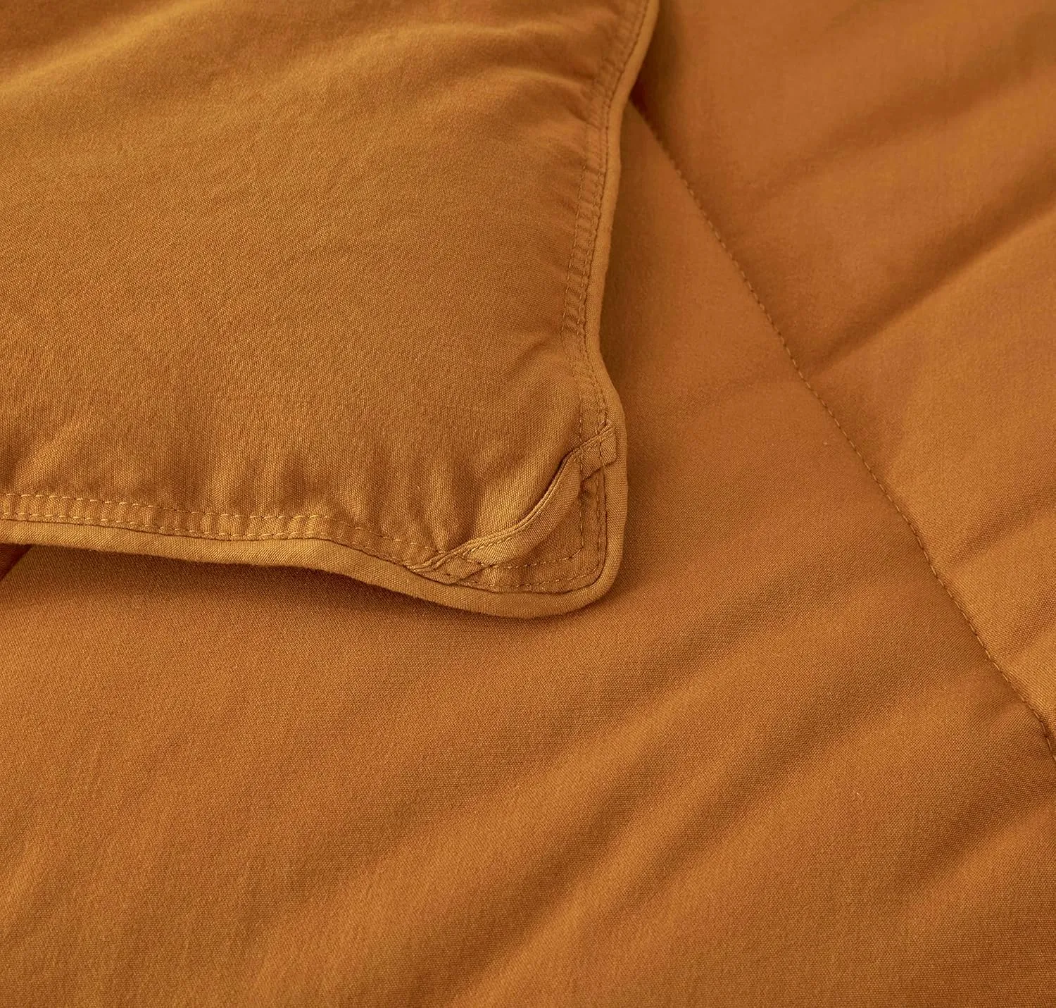 Chezmoi Collection Rory 2-Piece Triangle Quilted Microfiber Comforter Set - Soft Washed Lightweight Geometric Bedding, Twin, Spice