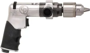 Chicago Pneumatic CP789HR - Air Power Drill, 1/2 Inch (13 mm), Reversible, Keyed Chuck, Aluminum Housing, Pistol Handle, 0.43 HP / 320 W, Stall Torque 15.6 ft. lbf / 21.1 NM, 500 RPM, Home Improvement