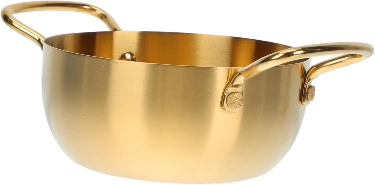 Ciieeo 1pc Korean Ramen Pot Portable Cooking Pot Double Handles Non-stick for Soup Noodles and Heating Lightweight Design for and Use