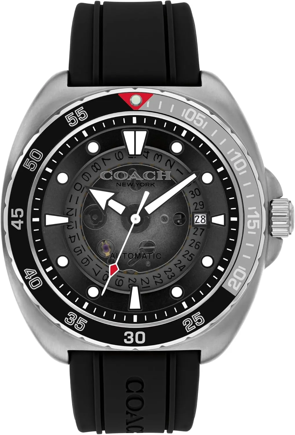 COACH Charter Men's Automatic Watch - 3H Multifunction - Water Resistant up to 5ATM/50 Meters - Gift for Him - Premium Fashion - Self-Winding - 44.5 MM