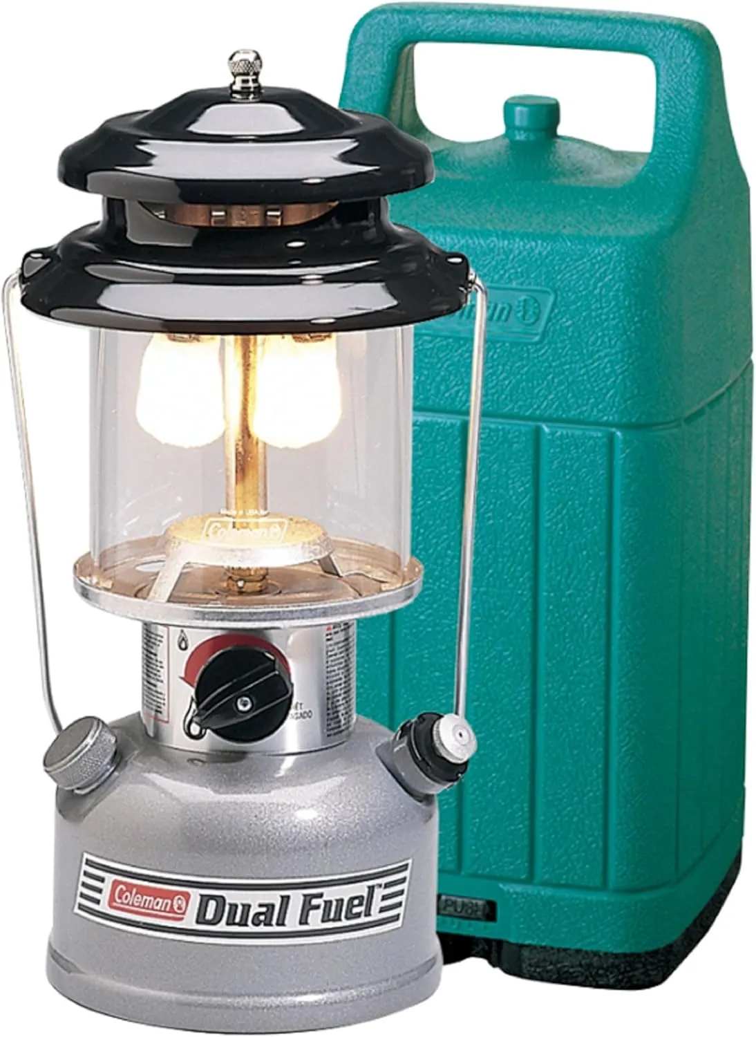 Coleman Premium 700L Dual-Fuel Lantern with Adjustable Brightness & Carry Case, Mantles & Filter Funnel Included