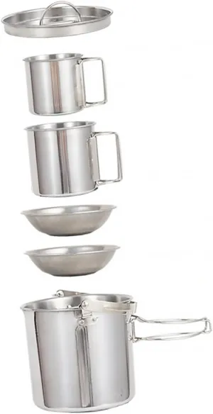 Collapsible Dish Pan Kettle Cookware Set Outdoor Kettle Picnic Tableware Portable Cutlery