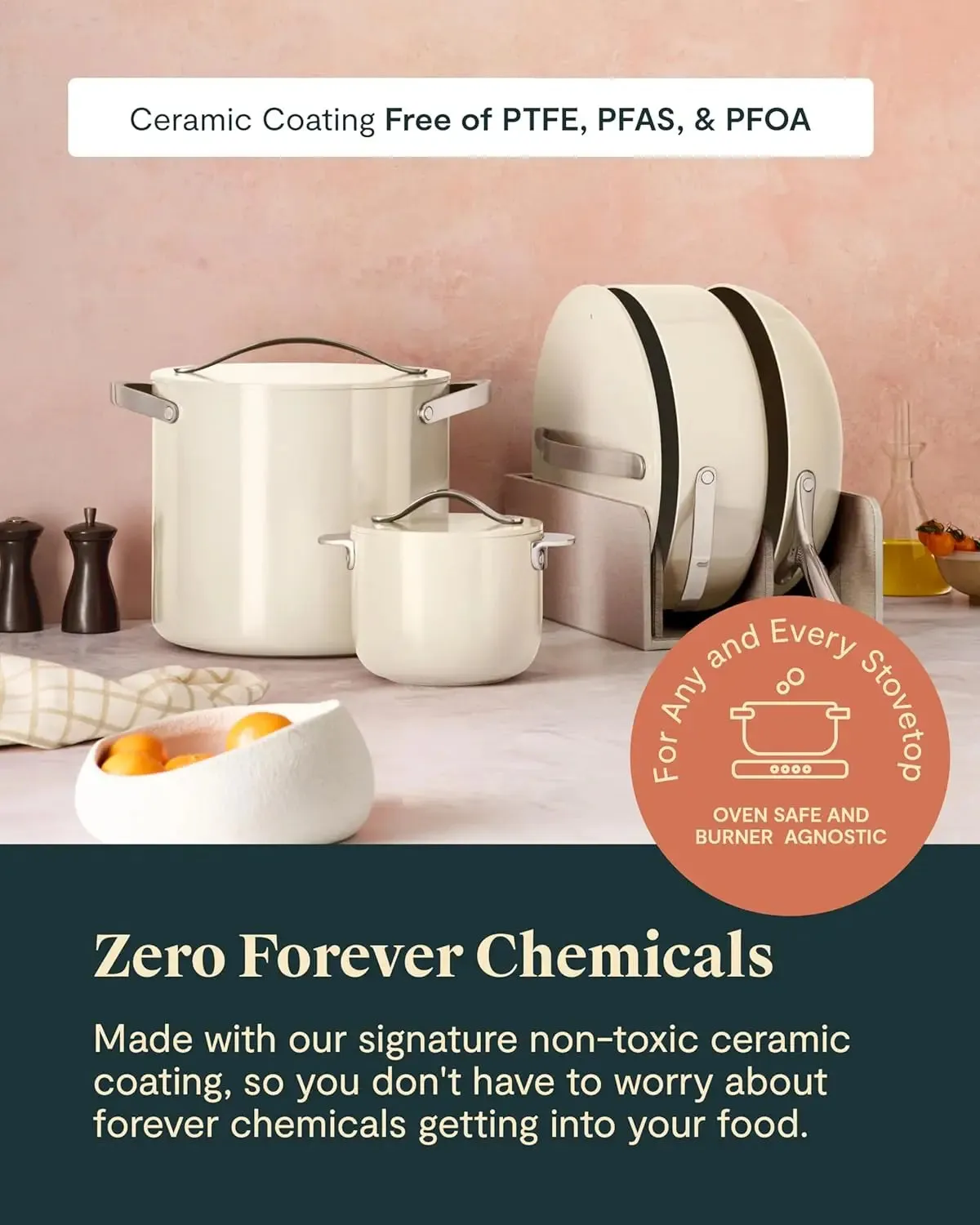   Collection - Specialty Cookware Set - Petite Cooker, Stir Fry Pan, Rondeau, & Stock Pot - 3 Lids  Storage Organizer Included