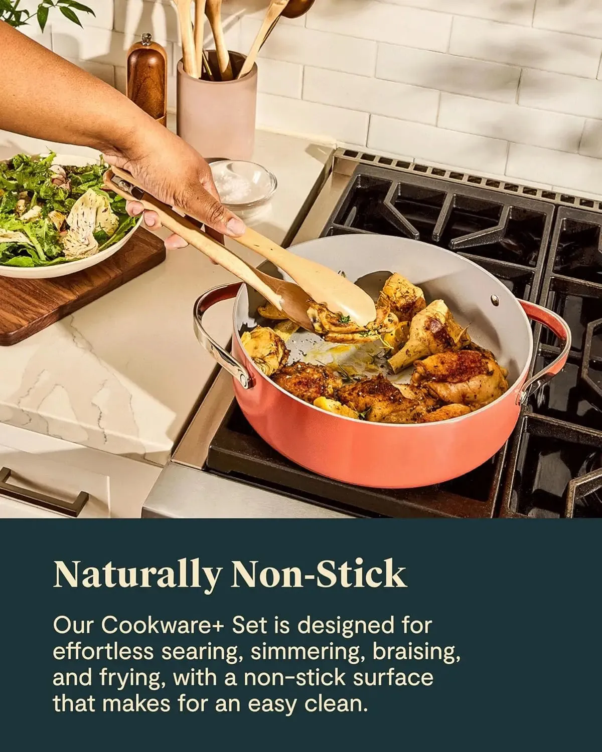   Collection - Specialty Cookware Set - Petite Cooker, Stir Fry Pan, Rondeau, & Stock Pot - 3 Lids  Storage Organizer Included