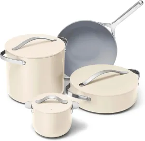   Collection - Specialty Cookware Set - Petite Cooker, Stir Fry Pan, Rondeau, & Stock Pot - 3 Lids  Storage Organizer Included