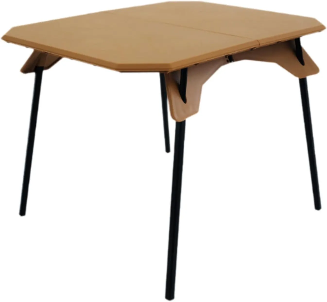 Compact Folding Table for Travel and Outdoor Use with Height Adjustment, Khaki
