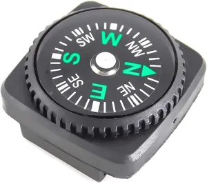 Compass Hiking, Mini Watch Strap Button Compass for Bracelet Survival Mini Pocket Compass Outdoor Camping Accessories Compass