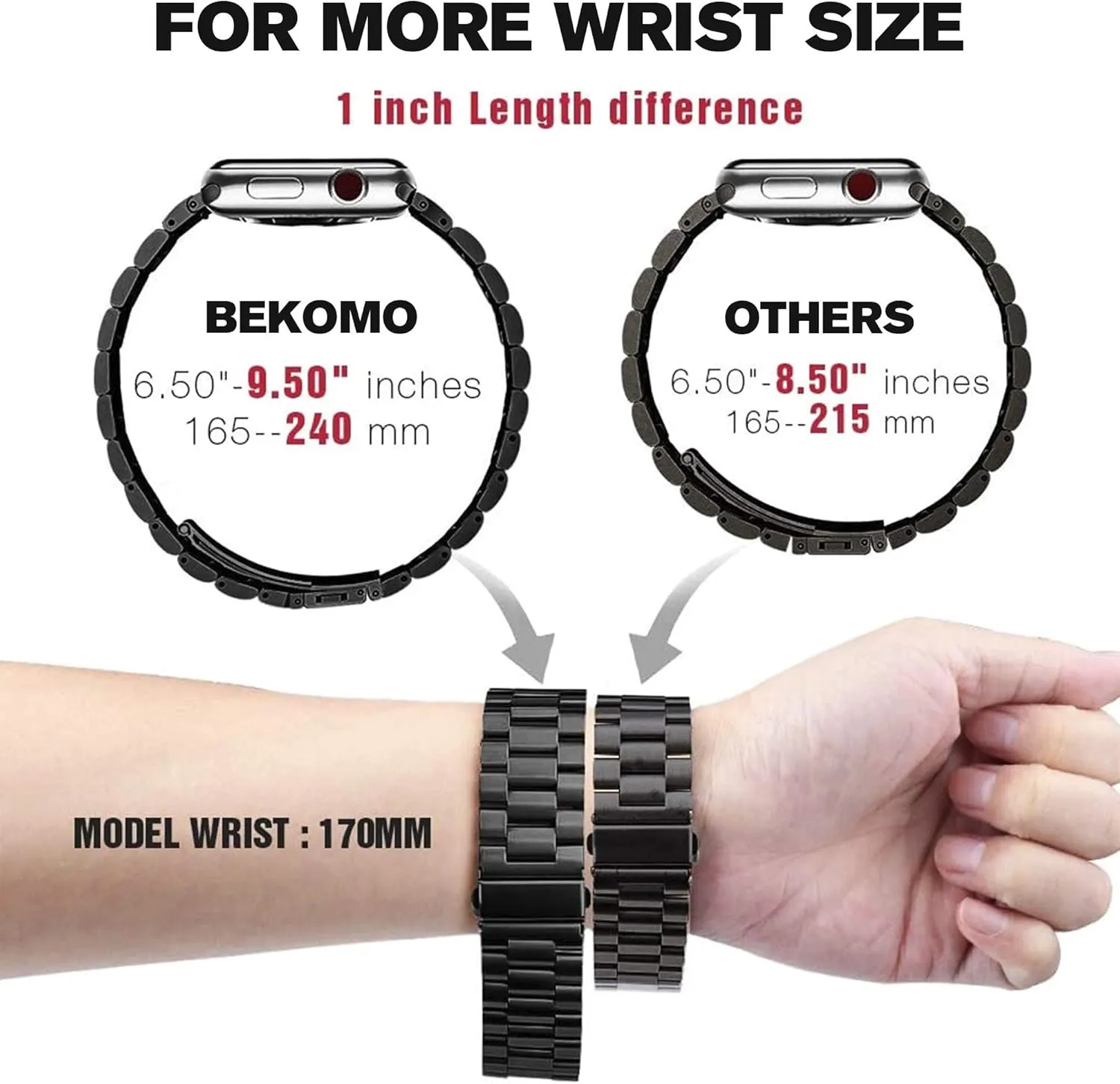 Compatible with Apple Watch Band 49mm 46mm 44mm 45mm 42mm 40mm 38mm 41mm, Stainless Steel iWatch Bands with 2 Pack Tempered Glass Screen Case for Series 10/9 Ultra 2 8/7/6/5/4/3/2/1/SE for Men