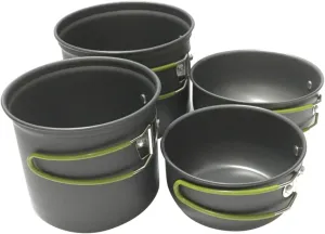 Complete Camping Cookware Set 2-3 Person Portable Cooking Kit Stainless Steel Pots Outdoor Cooking Set Non-Stick Camping Utensils for Outdoor Activities