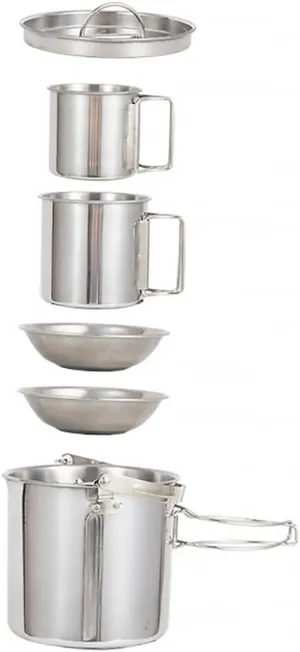 Complete Portable Kettle Set for Camping Multi-Functional Cooking Utensils and Picnic Bowl