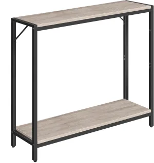 Console Table, 2-Tier Entrance Table, Behind Sofa Table, Industrial Style, Sturdy and Stable, for Living Room, Entryway, Foyer, Corridor, Office, Greige and Black CTHG27601