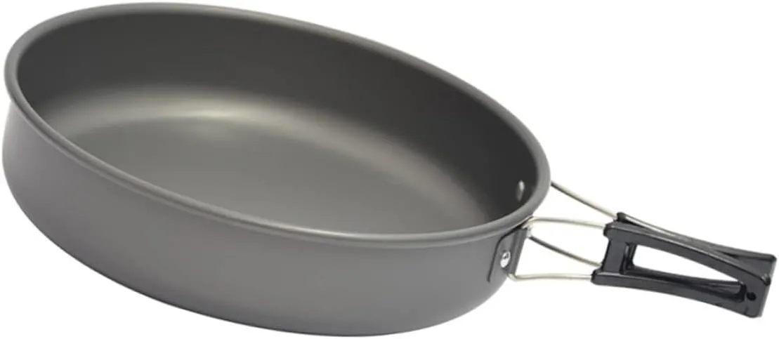 Cooking Pot for Outdoor Activities Portable Frying Pan Non-Stick Surface 2-3 People Cooking Utensil Aluminum Cooker for Camping