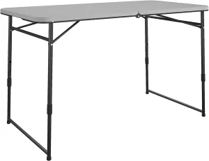 COSCO 4 ft. Fold-in-Half Portable Indoor/Outdoor Utility Table, Gray