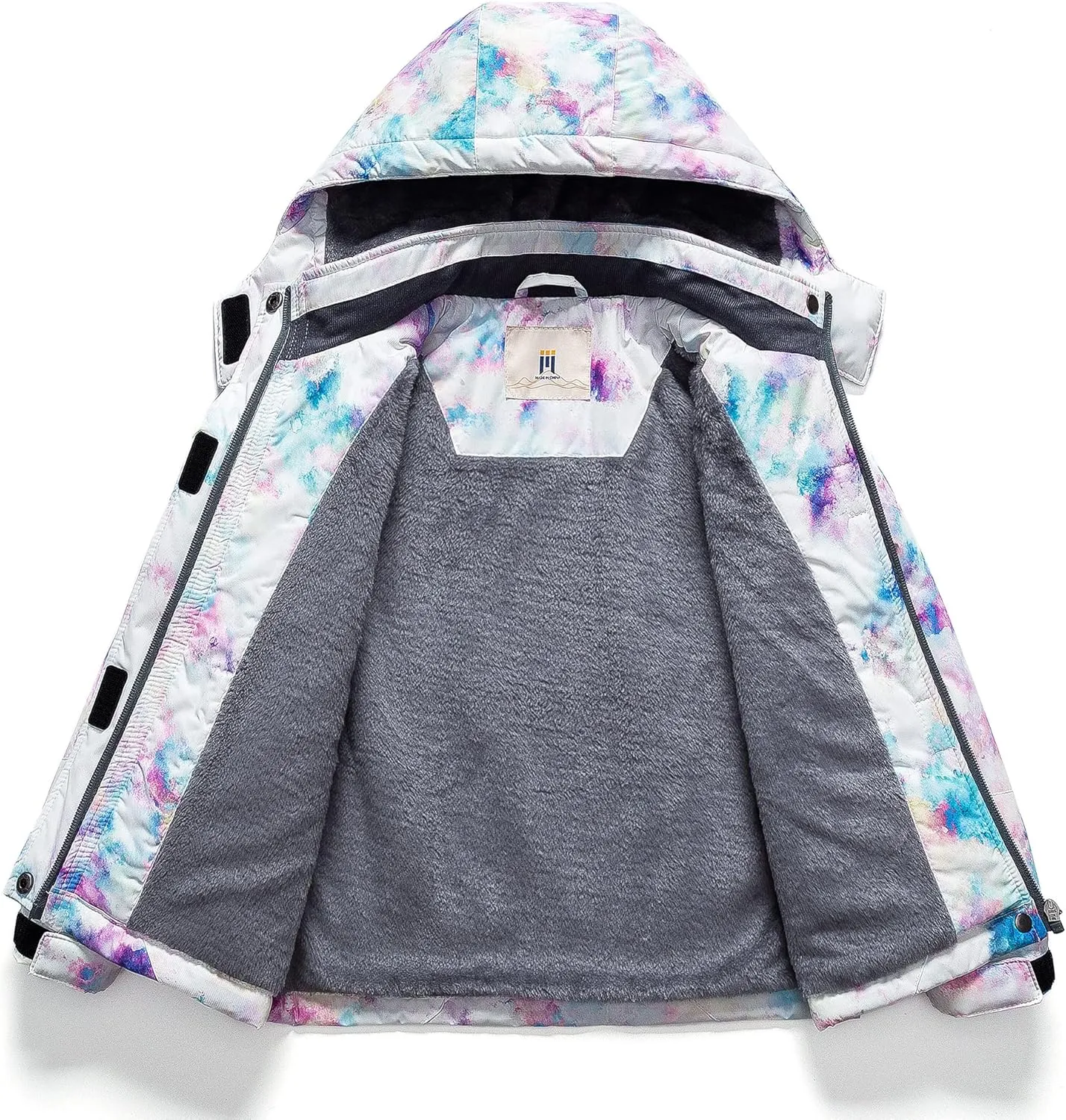 CREATMO US Girl's Waterproof Ski Jacket Warm Winter Snow Coat Windproof Snowboarding Rain Jacket
