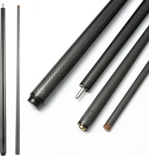 CROWN ME Carbon Fiber Pool Cue Stick 12.8mm Tip Billiard Carbon Fiber cue, 58" Pool Table Sticks, Weight Adjustable Design -18OZ,18.4OZ,19OZ,20OZ
