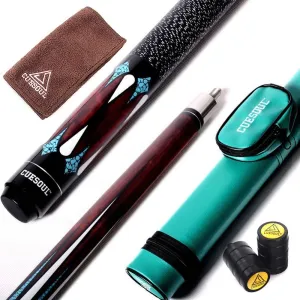 CUESOUL 58 Inch 19oz/20oz Maple Billiard Stick Pool Cue Set 11.5mm/13mm Tip[Weight Adjustable]