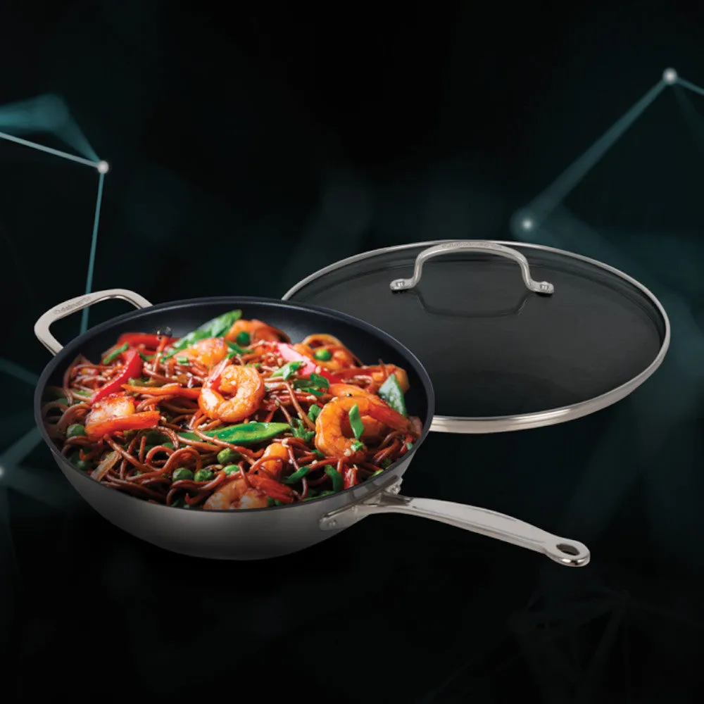 CUISINART 77IEL26-30HNSCC 12" EVERLASTING NON-STICK STAINLESS STEEL STIR-FRY PAN/WOK WITH COVER