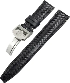 Curved End Cowhide Watchband Fit For IWC Portugieser Pilots Genuine Leather Watch Strap 20mm 21mm 22mm
