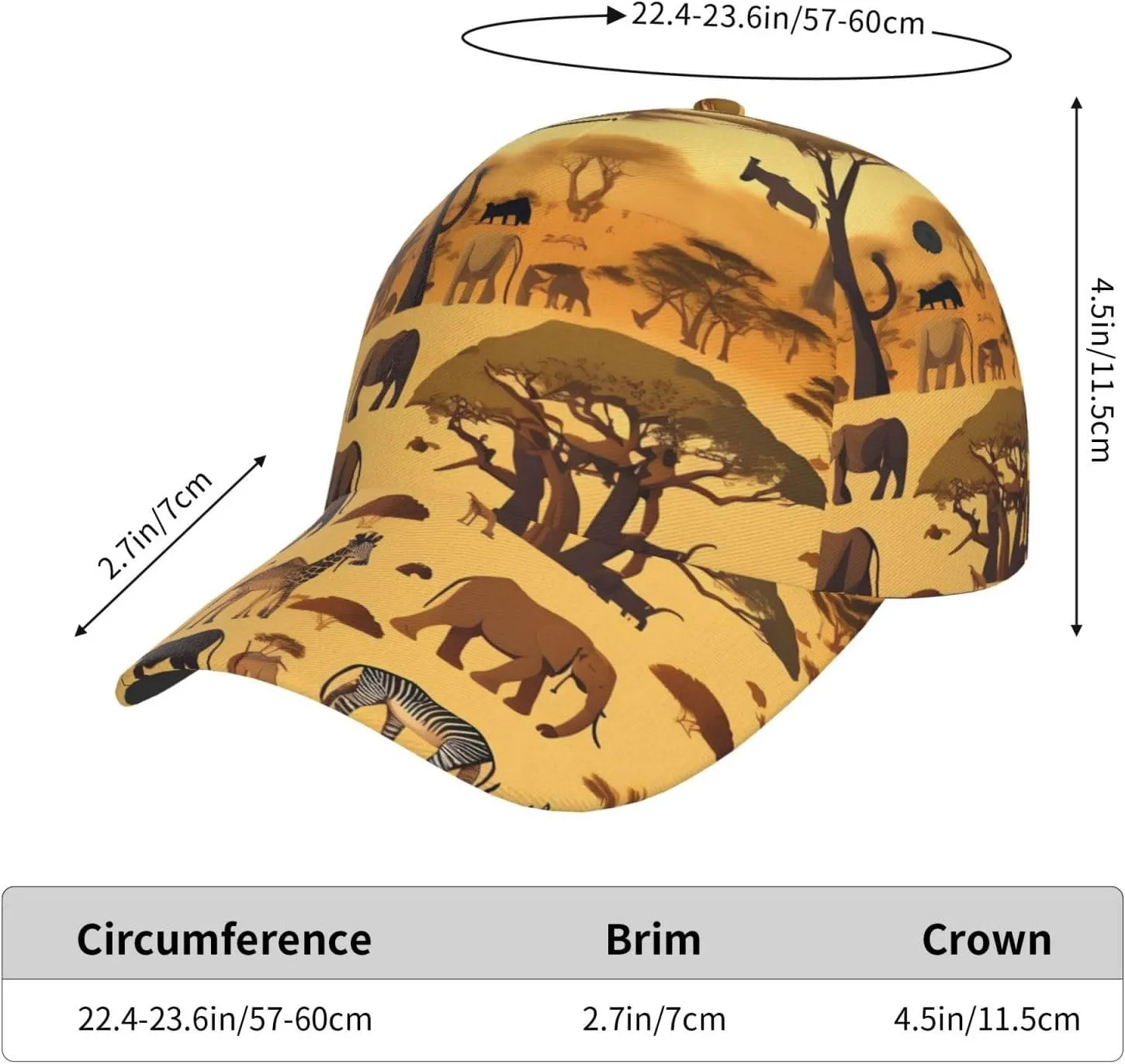 Cute owl Printed Baseball Cap, Adjustable Golf Dad Hat for Men Women, Funny Unconstructed Plain Cap