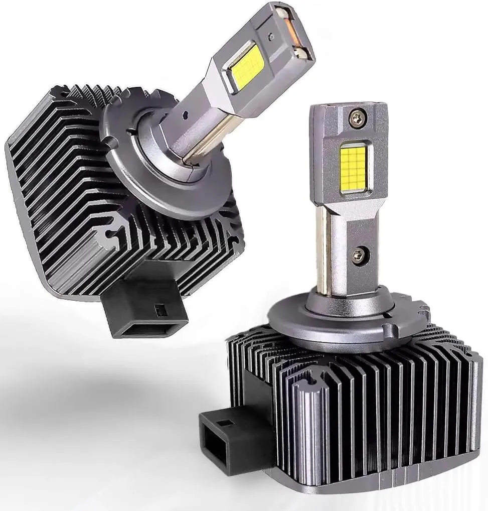 D1S D1R D1C LED Bulbs 110W 30000Lm Super Bright 6500K Cool White Built-in Fan and 2 Thermally Conductive Copper Tubes Plug and Play Fog Lamp 2pcs