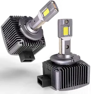 D1S D1R D1C LED Bulbs 110W 30000Lm Super Bright 6500K Cool White Built-in Fan and 2 Thermally Conductive Copper Tubes Plug and Play Fog Lamp 2pcs