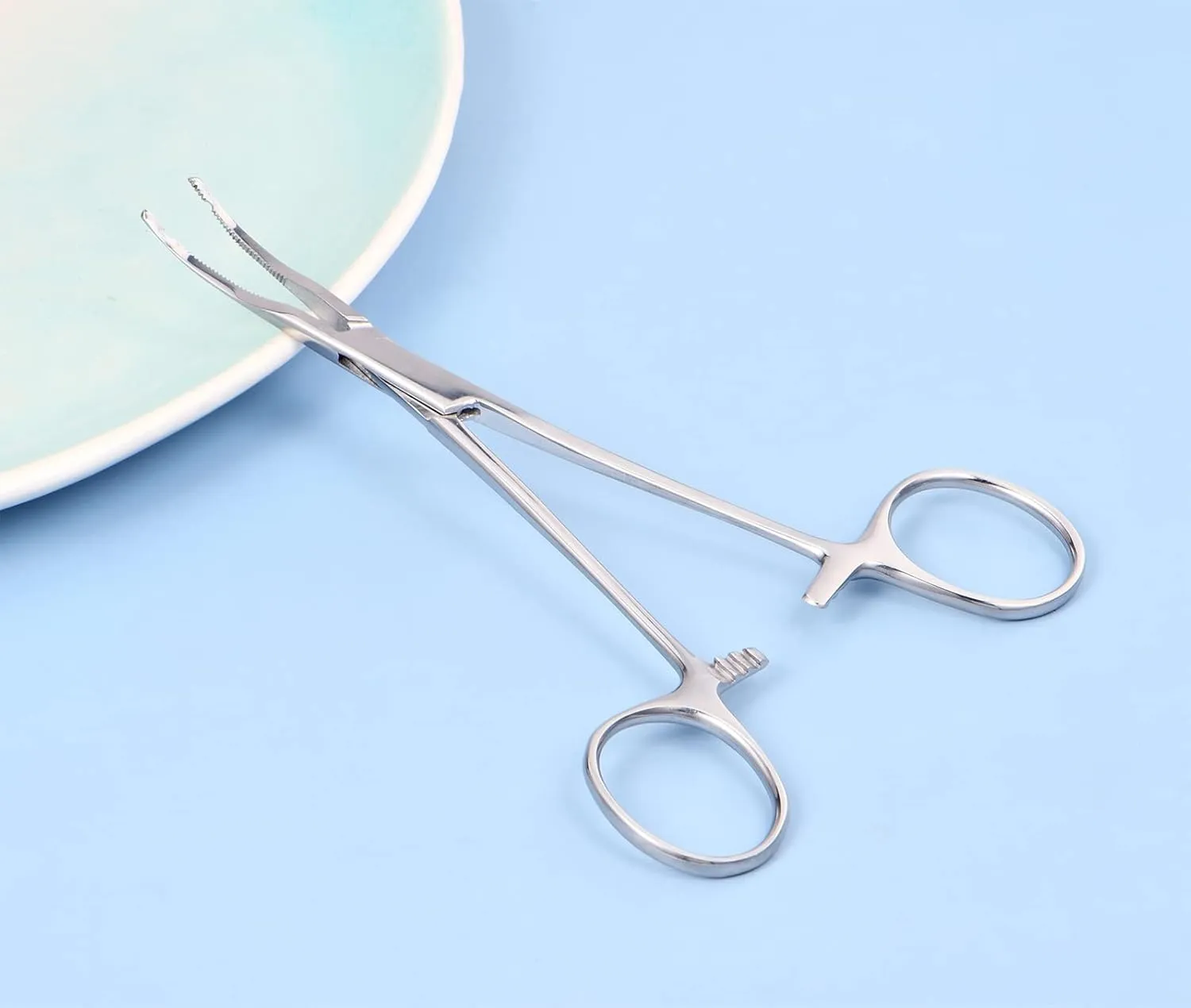 Dermal Anchor Forceps Tool,6" Professional Micro Dermal Surface Anchor Holder Pliers Staineless Steel Body Art Piercing Forceps Hemostat Clamp Tool