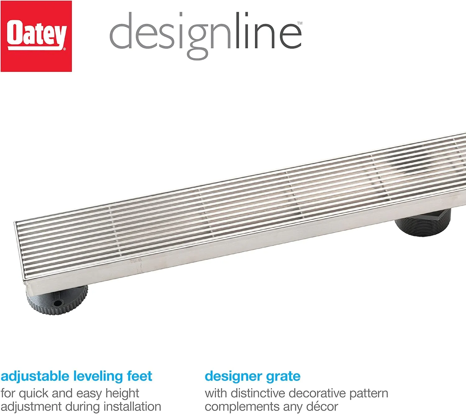 Designline 32 in. Stainless Steel Linear Shower Drain Wedge Wire Grate