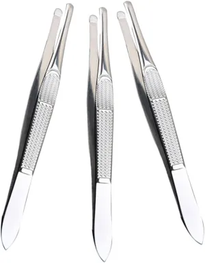 Didiseaon 3pcs Precision Eyebrow Tweezers Ergonomic Tweezers for Hair Removal for Grooming Eyebrows Facial Hair with Storage Cases