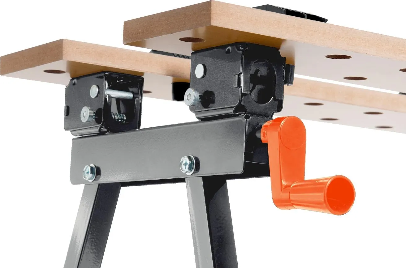 Disston OmniTable Lite Portable Workbench Worktable Fully Adjustable Tilting Table is Great for Clamping.