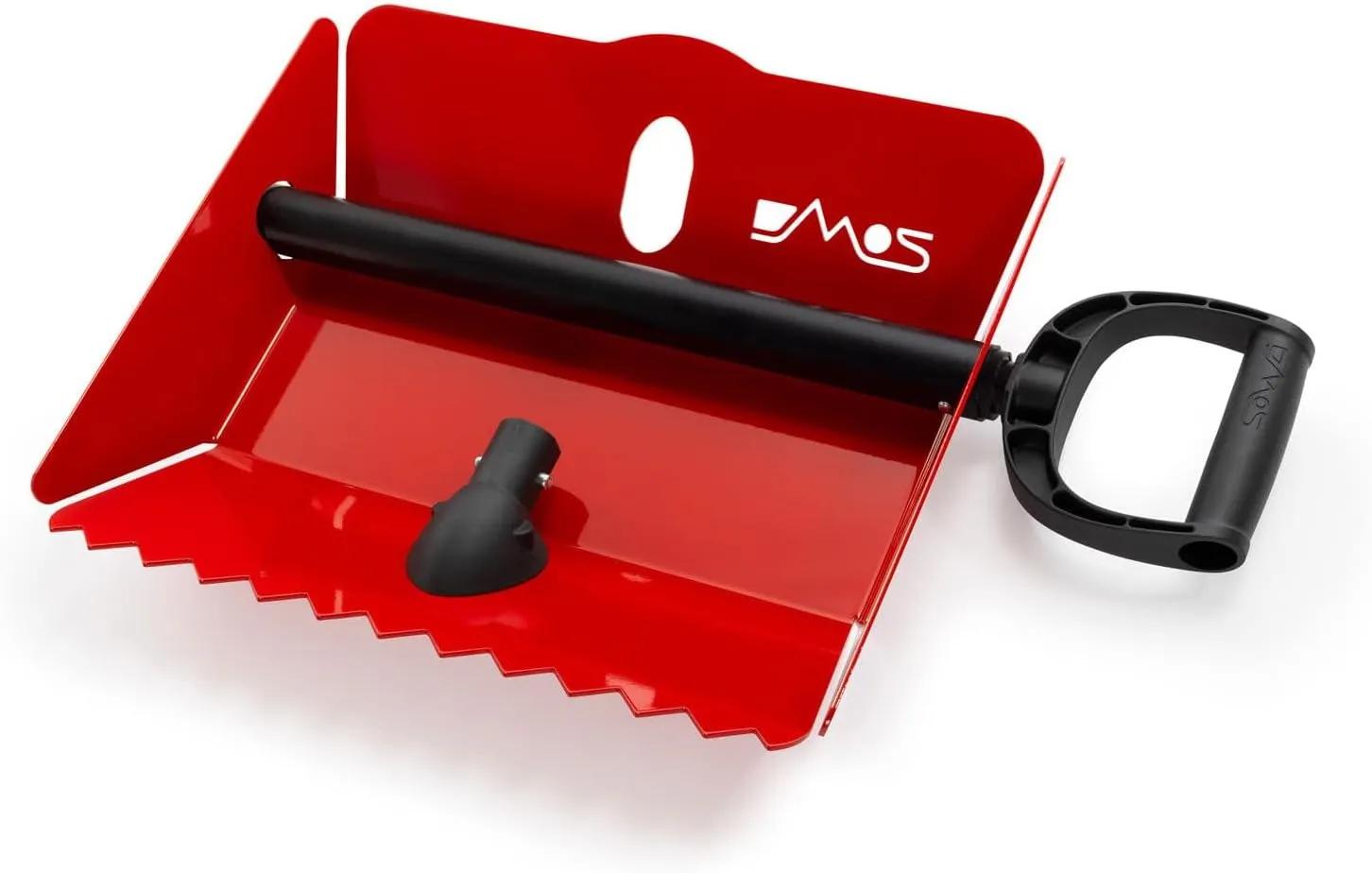 DMOS Stealth XL Shovel Red/Black - Strong, Stowable, High-Performance Snow Shovel, Perfect for Car/Truck, Survival, Camping, Off-Road, Emergency, and Other Outdoor Activities