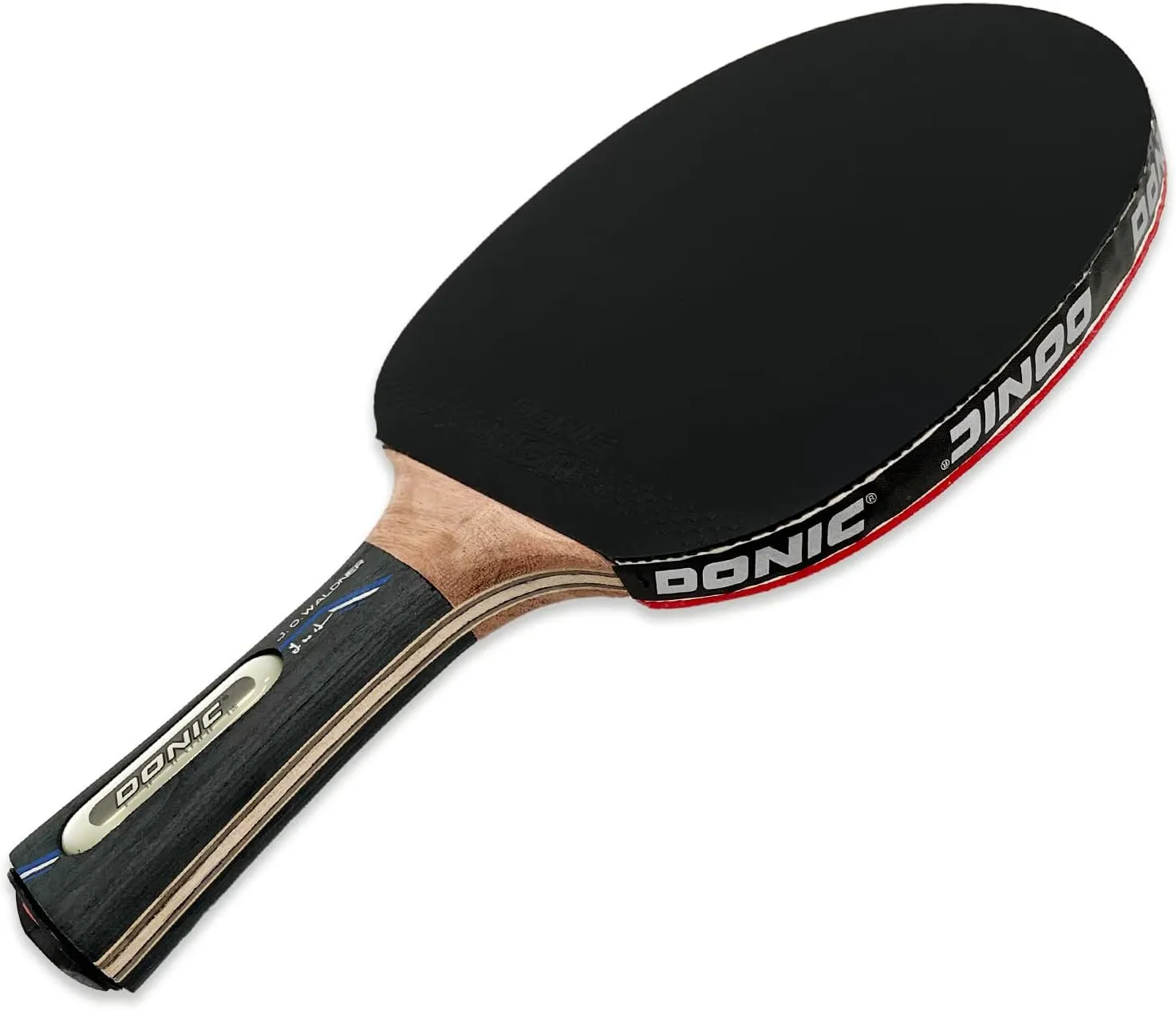 Donic-Schildkröt Waldner 3000 Table Tennis Bat, ABP Handle, 2.1 mm Sponge, Carbon Wood, League ITTF Cover, 751803
