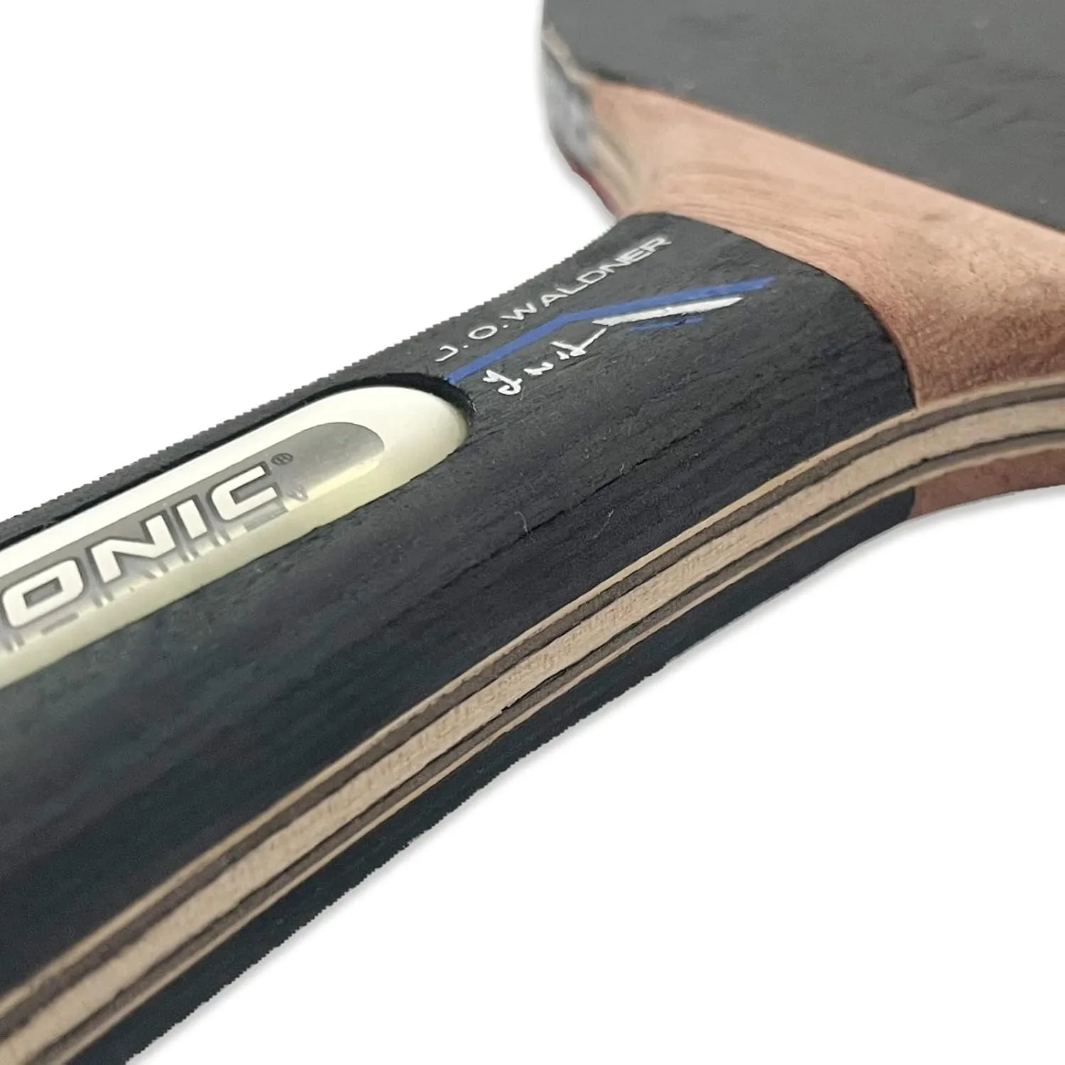 Donic-Schildkröt Waldner 3000 Table Tennis Bat, ABP Handle, 2.1 mm Sponge, Carbon Wood, League ITTF Cover, 751803
